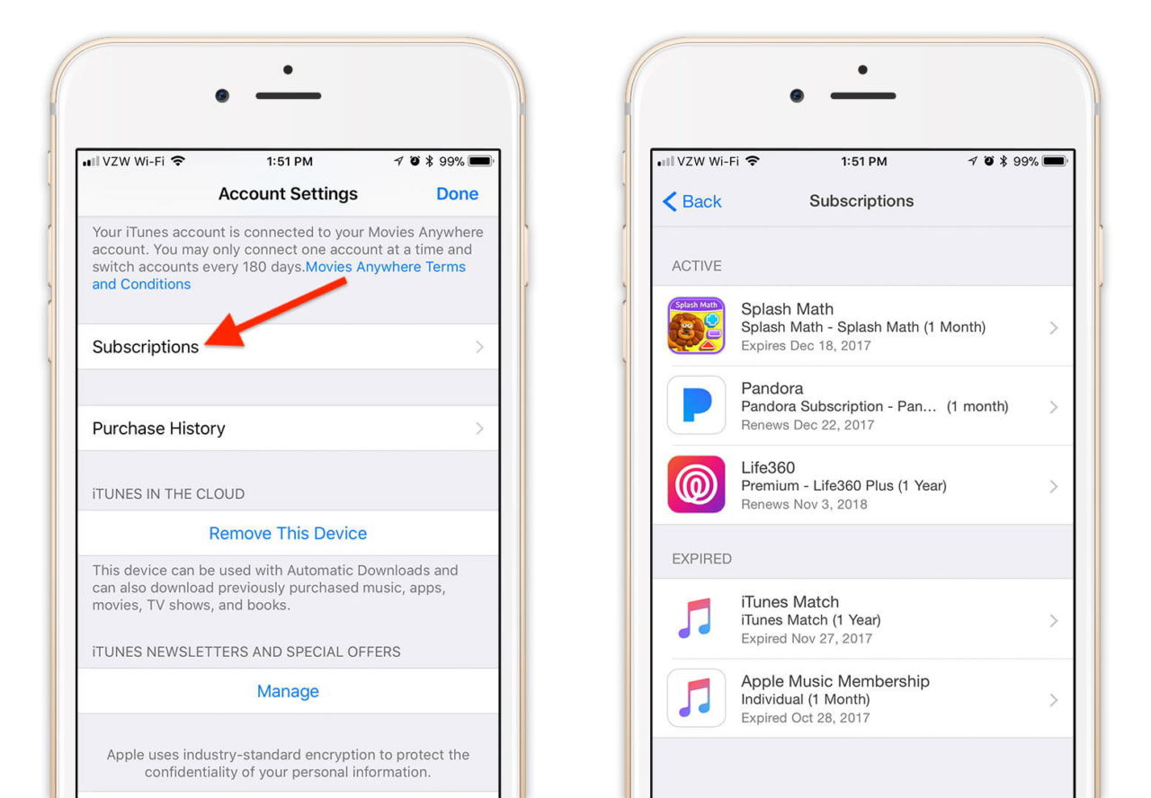 Apple subscriptions iPhone